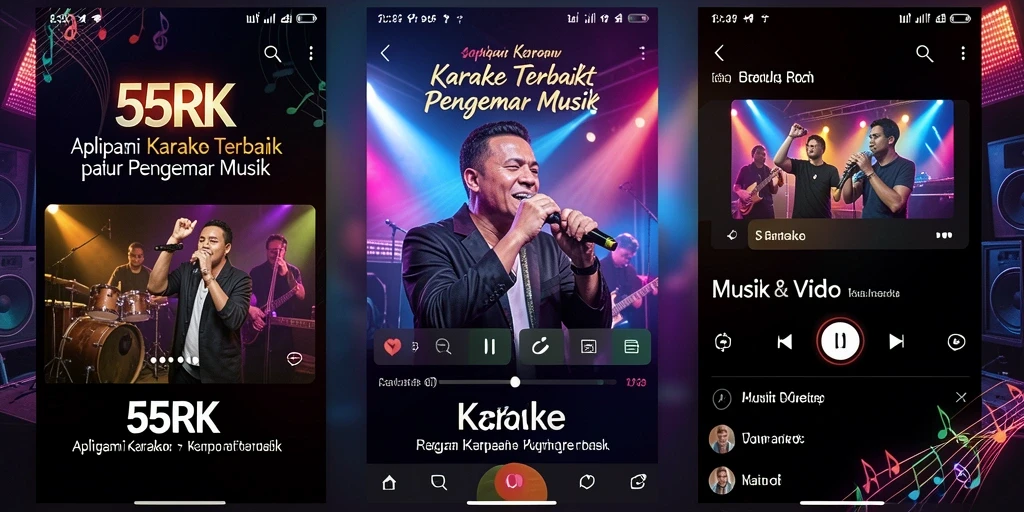 Antarmuka intuitif 55RK untuk pengalaman Karaoke yang optimal.