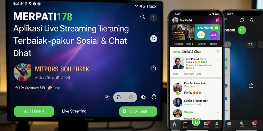 Antarmuka aplikasi MERPATI178 yang menarik untuk Live Streaming.