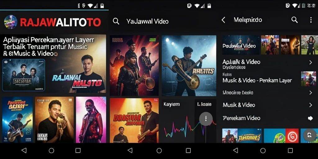 Antarmuka RAJAWALITOTO yang intuitif untuk perekaman layar.