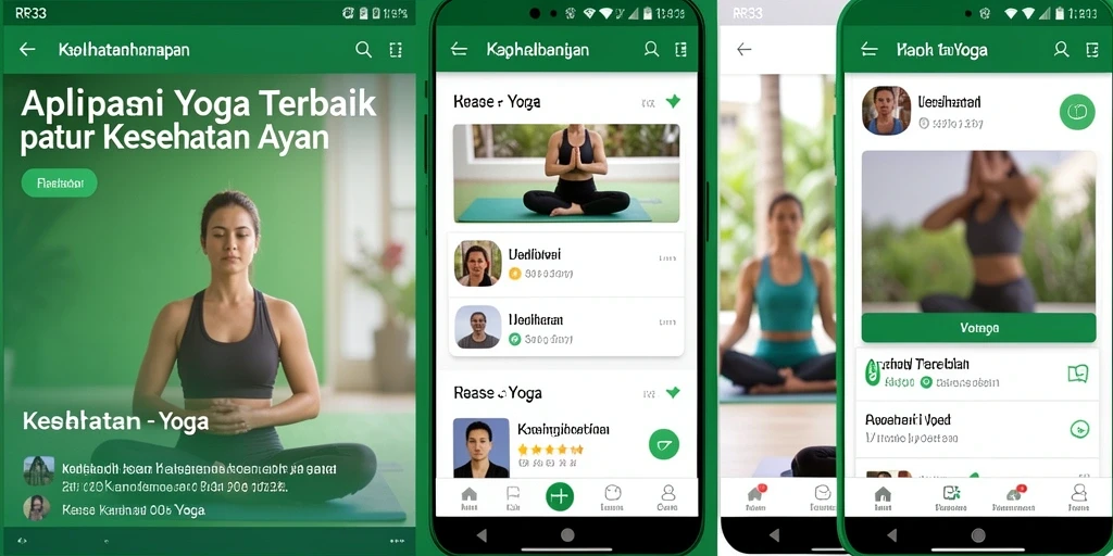 Antarmuka aplikasi Yoga RR33 yang menarik dan intuitif.
