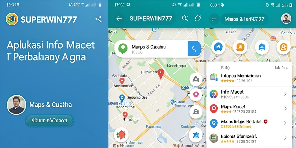 Tampilan antarmuka SUPERWIN777 dengan peta informasi kemacetan.