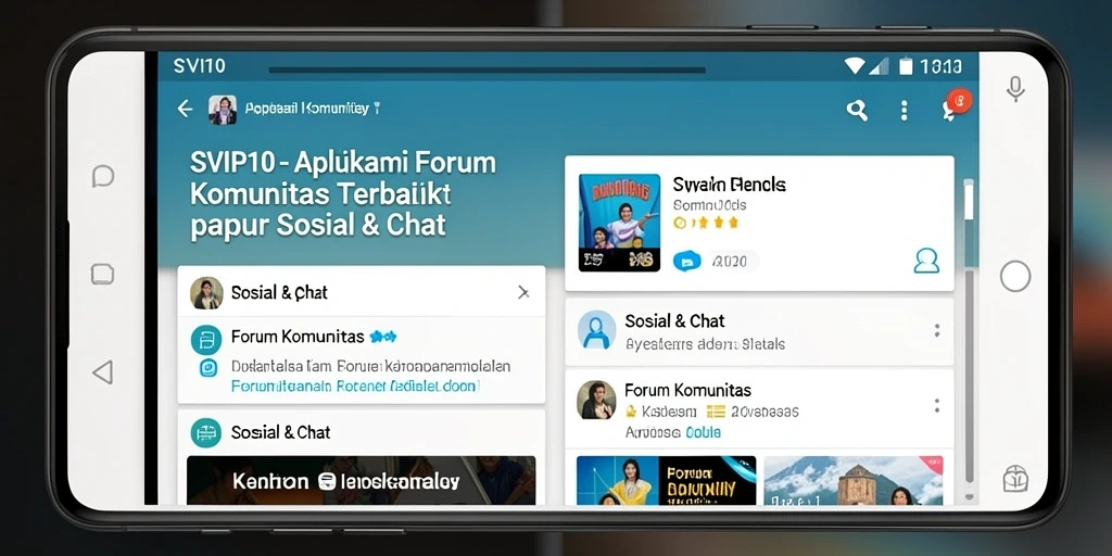 Tampilan antarmuka SVIP10 dengan forum aktif dan pengguna berdiskusi.