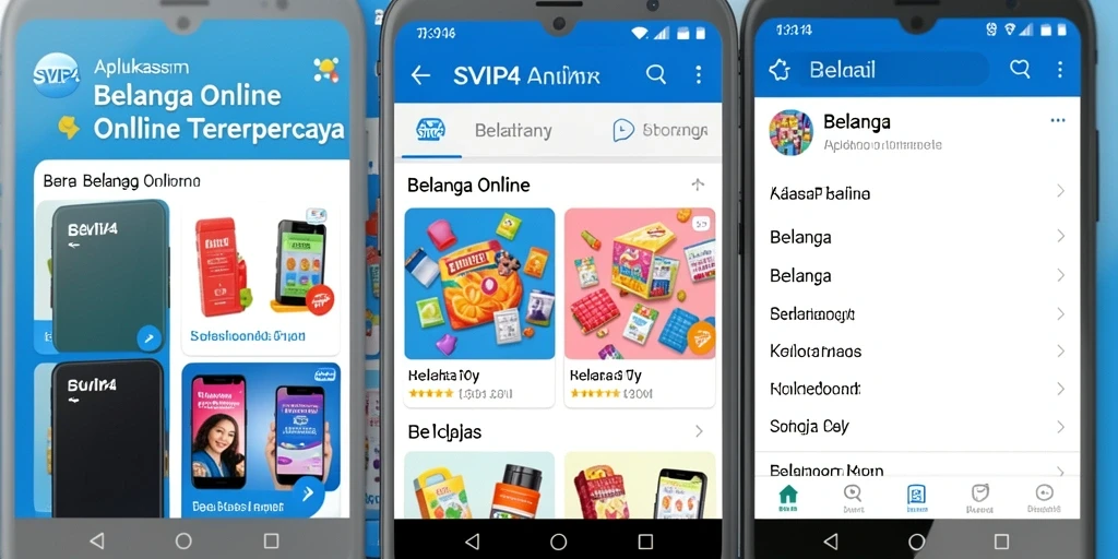 Tampilan antarmuka aplikasi SVIP4 untuk Belanja Online yang mudah digunakan.